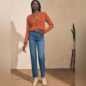 Faherty Stretch Terry Indigo 5-Pocket Pant in Riverton Wash Size 25